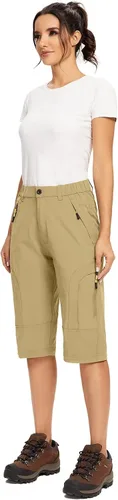 Miniatura 6 de Pantalones deportivos convertibles de senderismo para mujer, elásticos, de secado rápido, ligeros, con cremallera, pantalones para safari, viajes
