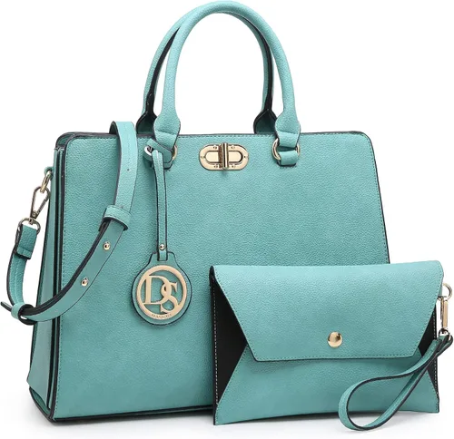 Miniatura 14 de Dasein Bolsos de Mano para Mujeres Carteras Bolsos de Trabajo para Damas Cartera Satchel Tote con Asa Superior Bolsos de Hombro con Clutch a Juego