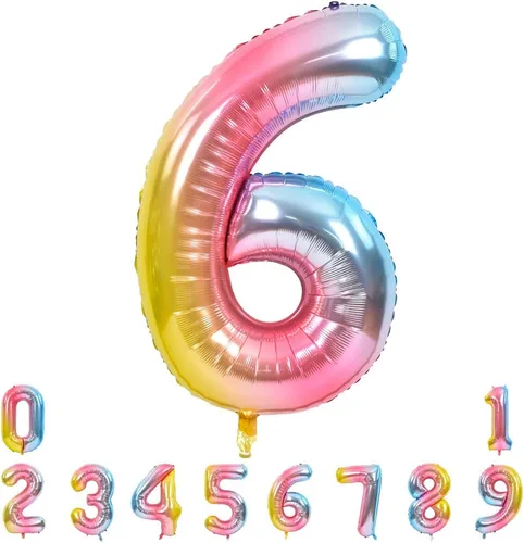 Miniatura 42 de TONIFUL 40 Inch Pastel Blue Number 8 Foil Balloons Large Mylar Foil Digital 8 Balloons for 8th Birthday, Gender Neutral Party, Baby Shower, Oro rosa