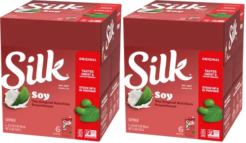 Miniatura 11 de Silk Leche de soja estable, original, sin lácteos, vegana, verificada por proyecto sin OMG, 1 cuarto de galón (paquete de 6)