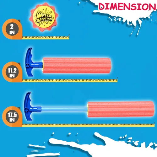 Miniatura 3 de Pistolas de remojo de agua, 6 piezas de chorros de agua de espuma, pistolas de chorro para niños y adultos, niños y niñas para jugar