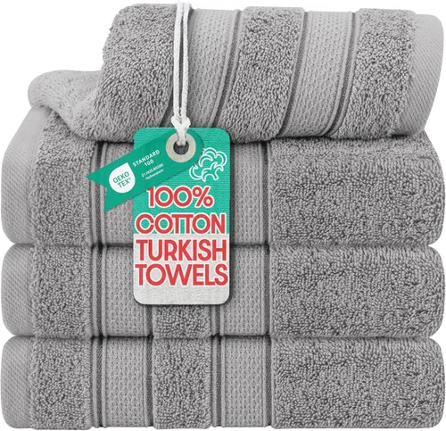 Miniatura 17 de American Soft Linen - Juego de toallas de mano Salem, 4 unidades de lujo de 600 GSM, 100 % algodón para baño, toallas de 13 x 13 pulgadas de mano
