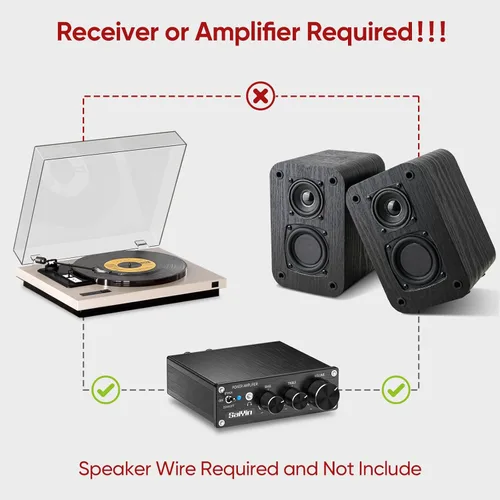 Miniatura 5 de RIOWOIS Altavoces pasivos de estantería para sonido envolvente de cine en casa, altavoces estéreo satelital con sonido más nítido y veta de madera