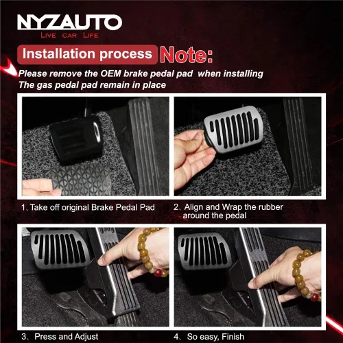 Miniatura 5 de Kit de almohadillas de pedal de rendimiento antideslizante compatible con Mazda 2 3 6 CX3 CX5 CX9, cubiertas de pedal de freno y acelerador de gas