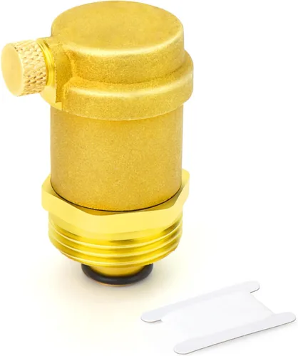 GASHER Válvula automática de ventilación de aire, válvula de liberación de aire DN15 de 1 pulgada, válvula de purga de aire de latón, para