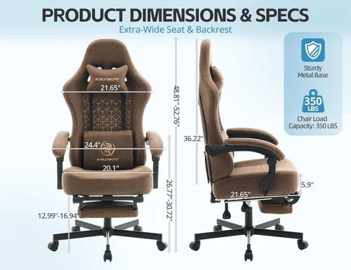 Miniatura 2 de Silla de oficina para oficina en casa, silla de escritorio ergonómica con cojín de resorte de bolsillo, silla de juegos de cuero transpirable