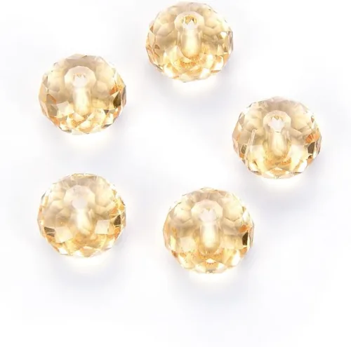 Miniatura 45 de 50 cuentas de cristal Adabele austriaco de 0.394 pulgadas facetadas sueltas Rondelle Siam rojo espaciador compatible con cristales de Swarovski 5040