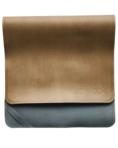Miniatura 12 de UNIKLOOK Cambiador portátil de cuero - Cuero vegano - Cambiador de bebé de viaje - Estación de cambio de pañales portátil multiusos impermeable 14 x