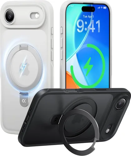 Miniatura 38 de CASEKOO- Funda para iPhone 15 c/soporte magnético invisible [protecc. militar contra caídas] [compatible c/MagSafe], a prueba de impactos, delgada