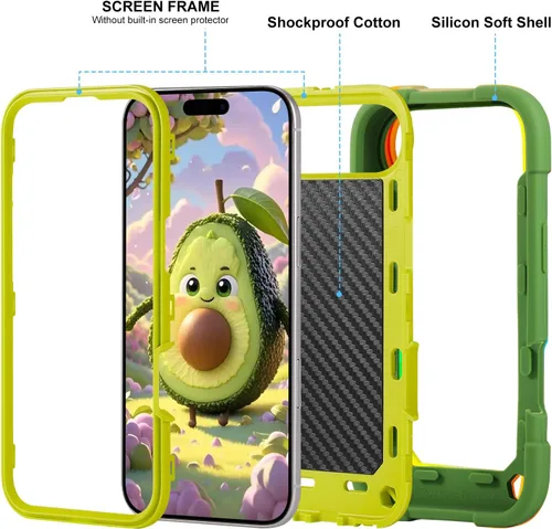 Miniatura 3 de MARKILL Funda compatible con iPhone Air de 6.5 pulgadas 2025 con soporte de anillo giratorio de 360 grados, protección contra caídas de grado