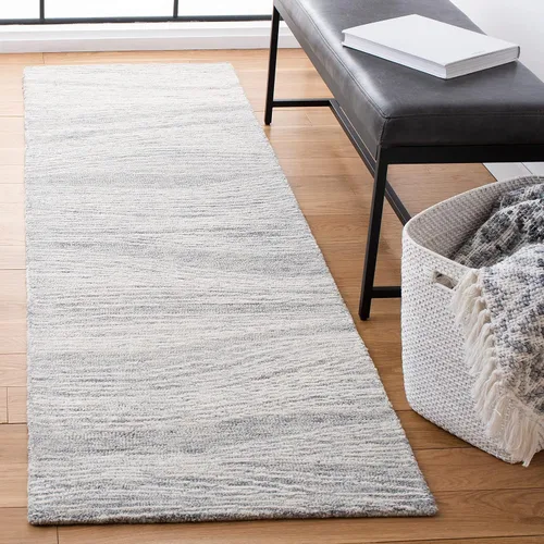 Miniatura 44 de SAFAVIEH Metro Collection - Alfombra decorativa de 2 x 3 pies, azul y marfil, diseño transicional, ideal para áreas de alto tráfico en pasillo, baño