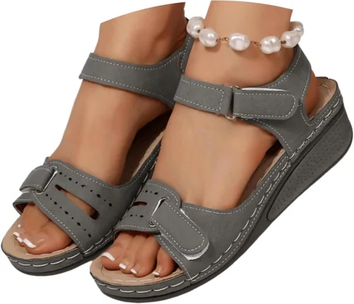 Miniatura 12 de Sandalias ortopédicas para mujer, con soporte para el arco, para caminar, cómodas sandalias ortopédicas de verano con correa trasera