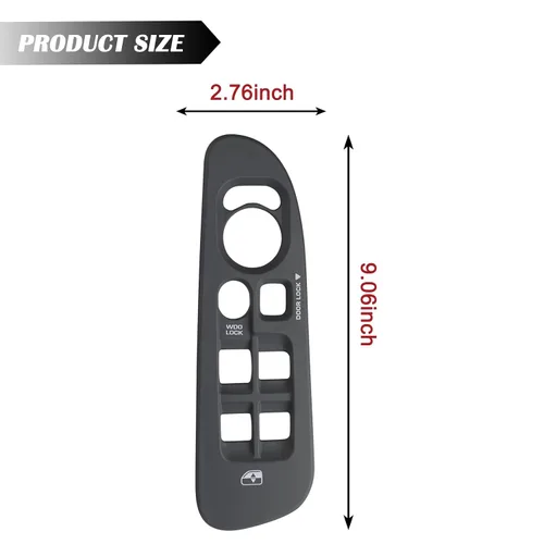 Miniatura 4 de Bisel del interruptor de ventana de puerta Gray Master Power del lado delantero del conductor para Dodge Ram 1500 2500 3500 Quad Cab 2002-2008