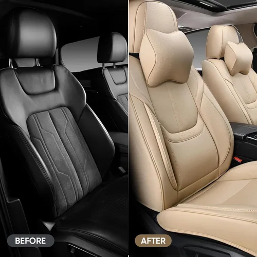 Miniatura 5 de Fundas de Asiento de Automóvil Accesorios Asiento Delantero Protector de Cojín de Cuero Transpirable Impermeable Funda de Asiento para Automóviles