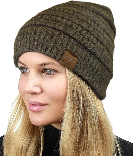 Miniatura 377 de C.C Trendy Warm Chunky Soft Stretch Cable Knit Beanie