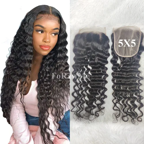 Miniatura 38 de Deep Curly Hair Bundle Brazillian Virgin Hair Weft Supplier 1pcs 12 Inch 1B Black 100g Soft Remy Hair Bundles