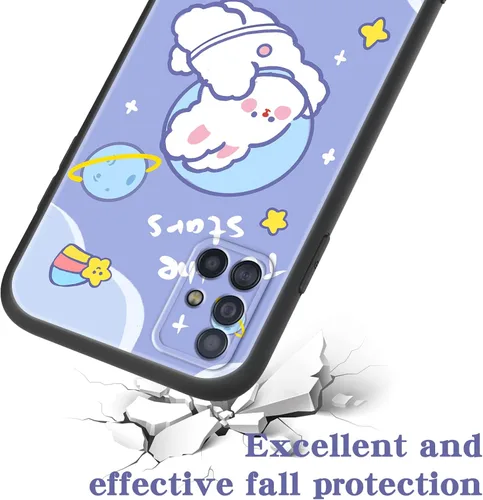 Miniatura 6 de Funda para Galaxy A51 5G (no compatible con la versión A51 4G) con correa de cordón, para niñas y mujeres, diseño lindo de anime, funda de silicona