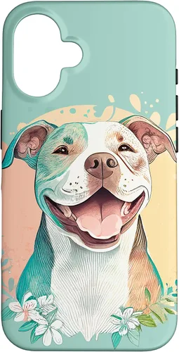 Miniatura 32 de Pit Bull - Carcasa para iPhone 17, diseño artístico de Pitbull para mujer