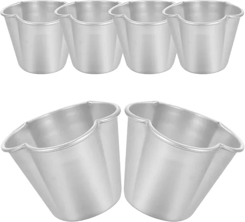 Miniatura 10 de SHERCHPRY 6 moldes de aluminio para tarta de huevo, latas de tarta pequeñas, moldes para cupcakes, moldes para pudín para hornear en casa estilo4