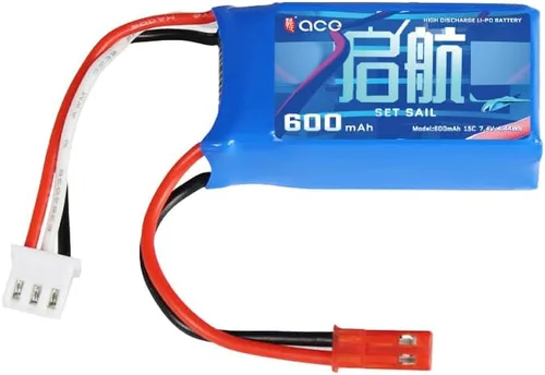Radiolink Gensace - Batería LiPo de 7.4 V 2S 15C 600 mAh JST 2 pines conector recarga polímero de litio para RC A560/SU27/D460 Airplane/RC4GS