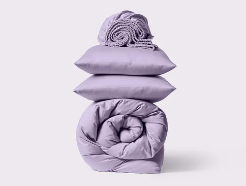 Miniatura 10 de Juego de funda de edredón, sábana bajera y fundas de almohada, juego de ropa de cama de 4 piezas, hecho de 100% algodón Giza egipcio de ensueño