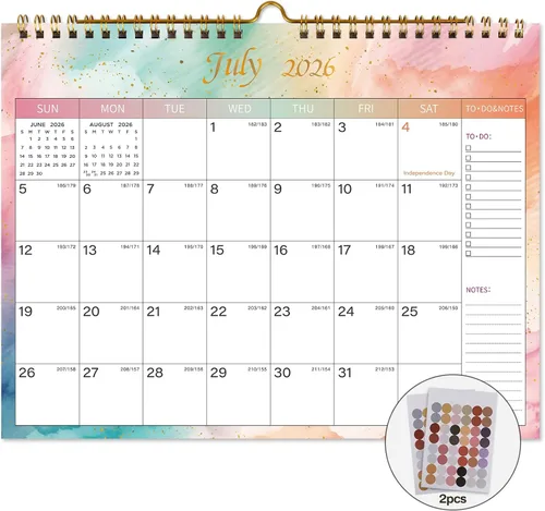 Miniatura 17 de Lbylyhxc Calendario 2027: incluye calendario mensual de pared 2027 de julio de 2026 a diciembre de 2027 a 18, 11 x 8.5 pulgadas. Papel grueso