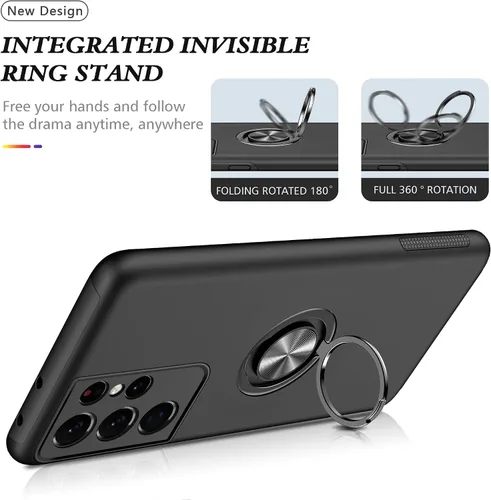 Miniatura 5 de Funda para Samsung Galaxy S21 Ultra, con protector de pantalla de TPU flexible autorreparable, 2 unidades, grado militar, doble a prueba de golpes