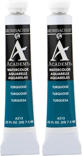 Miniatura 16 de Grumbacher Academy - Pintura de acuarela, 0.25 onzas, tono azul cerúleo (A039)