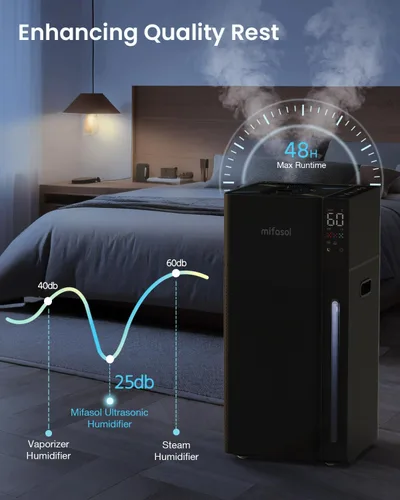 Miniatura 4 de Mifasol Humidificador grande para habitación grande, 5.3 galones/20 litros humidificadores grandes para el hogar, 1500 pies cuadrados, humidificador