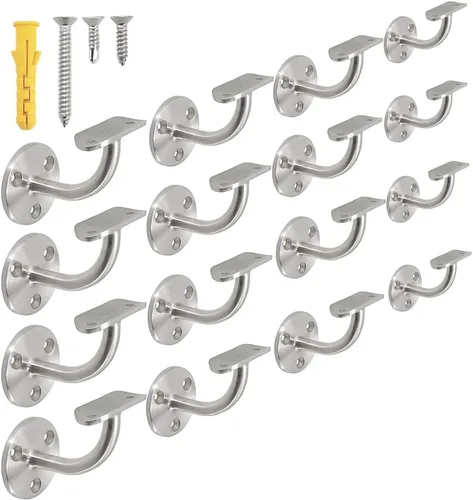 Miniatura 5 de Soporte de barandilla de montaje en pared de grado 316 de acero inoxidable para barandillas de 1-5/8 pulgadas o 1-1/2 pulgadas (paquete de 1)