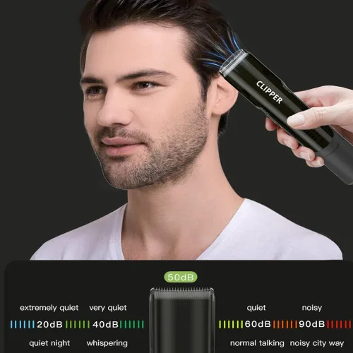 Miniatura 7 de Cortadora de pelo profesional para hombres, kit de recortadora de barba de bebé, recortadora de pelo al vacío para niños y hombres con carcasa