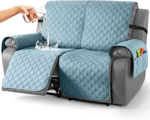 Miniatura 65 de TAOCOCO Fundas reclinables 100% impermeables, con correas para las piernas, funda de sofá reclinable reversible para silla reclinable, protector