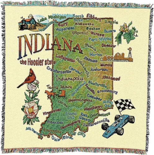 Miniatura 11 de Pure Country Weavers State of Alabama - Manta cuadrada para regalo, manta de tapiz tejida de algodón, fabricada en los Estados Unidos