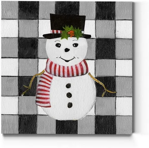 Miniatura 26 de Renditions Gallery Arte de pared "Be Merry and Bright", lindo arte navideño e invernal, granero festivo, aspecto de madera falsa, decoración