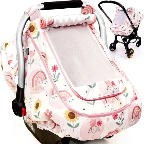 Miniatura 10 de Funda Impermeable para Asiento de Coche de Bebé, YVMVDV Funda Patentada para Asiento de Coche para Clima Frío para Bebés, Funda Toldo para Asiento