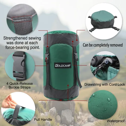 Miniatura 3 de Sacos de almacenamiento al aire libre, organizador de equipo de campamento (negro, M)