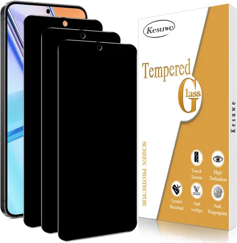 Miniatura 12 de Paquete de 3 protectores de pantalla de privacidad para Samsung Galaxy S23 5G, película de vidrio templado privado antiespía, compatible