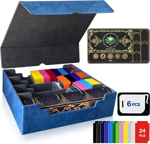 Miniatura 9 de PROMAXIBINDER MTG Commander - Caja de baraja con 2 divisores, se adapta a más de 100 tarjetas de una sola funda, caja de cubierta mágica de imán