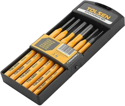Miniatura 3 de TOLSEN Juego y estuche de herramientas profesionales de acero vanadio resistente para perforación de uñas de 6 piezas