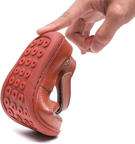 Miniatura 2 de DADAWEN - Sandalias de pescador con correa de cuero para niña y niño (bebé, niño pequeño, niño grande)