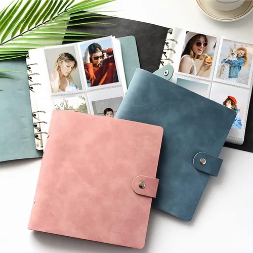 Miniatura 4 de Rieibi Mini álbum de fotos de 96 bolsillos, cartera de piel sintética para Fujifilm Instax Mini 11/8/9/7s/25/70/90, álbum de fotos colorido