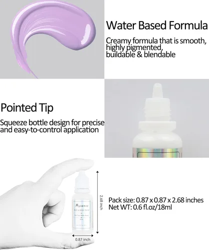Miniatura 2 de Mysense Pintura facial corporal púrpura pastel, pintura facial lavable a base de agua, pintura corporal crema no tóxica para adultos y niños