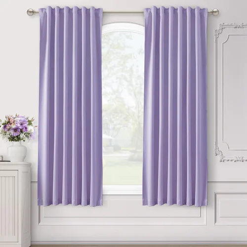 Miniatura 46 de SHINELAND Cortinas opacas cortas para ventanas de dormitorio, cortinas de baño, 45 pulgadas de largo