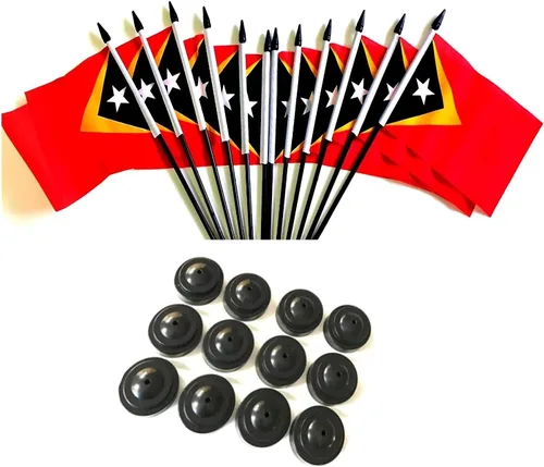Miniatura 25 de Paquete de 12 banderas de escritorio de oficina en miniatura de poliéster Afganistán de 4 x 6 pulgadas y pequeñas banderas de mesa, 1 docena de mini