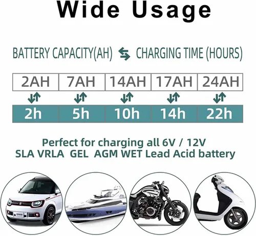 Miniatura 7 de Mantenedor de batería de 12V con carga lenta para motocicleta Harley Davidson y coche