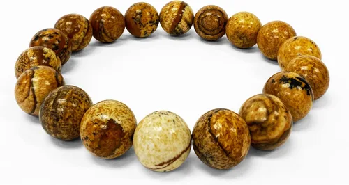 Miniatura 701 de Gem Avenue Handmade Round Bead Stretch Bracelet Unisex Natural Stone Beaded Jewelry for Men & Women, Elastic Wristband for Daily Wear