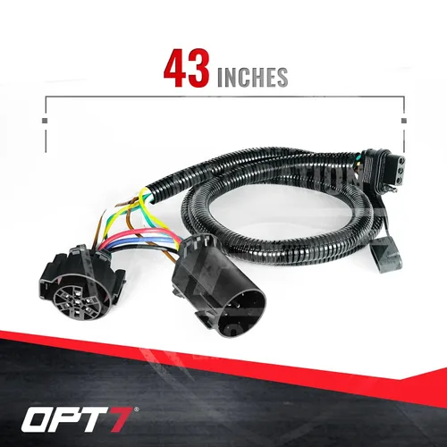 Miniatura 5 de OPT7 Easy Connect USCAR - Arnés de 7 pines a 4 pines, adaptador de conector de cableado de extensión de remolque de 4 pies para camiones