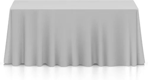 Miniatura 31 de Lann's Linens - Mantel rectangular de tela de poliéster de primera calidad para bodas, banquetes y restaurantes Blanco