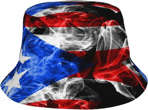 Miniatura 8 de Sombrero de pescador de Puerto Rico para el sol, sombrero de playa, divertido gorro de pescador, para exteriores, para hombres y mujeres, talla única