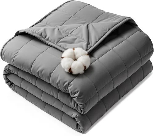 HCOIW Mantas con peso para adultos, 5 libras, 41 x 60 pulgadas, manta pesada tamaño Queen para dormir, lavable a máquina, manta refrescante suave y